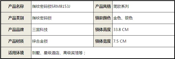 智能门锁 指纹密码锁 电子门锁